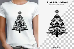 Christmas tree silhouette png design for T-shirts Product Image 4