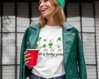 Just a lucky goose SVG PNG | Funny St. Patrick's Day Goose Product Image 2