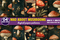 Mad About Mushrooms Pattern Bundle PNG Product Image 5