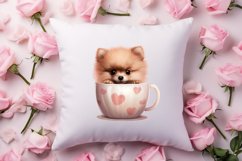 Cute Valentine Pomeranian Puppy, Valentines Clipart Product Image 4