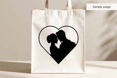 Bride And Groom Heart Frame SVG Product Image 4
