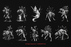 10 Bundle Dark Art Undead Wolf Zombie Vampire Skull Beast Product Image 6