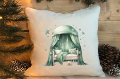 Mint Christmas Baby First Clipart, Christmas PNG Product Image 4