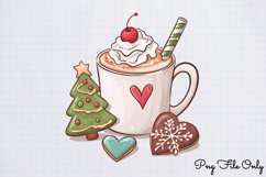 Cute Christmas Coffee Sublimation Clipart PNG Product Image 1