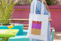 Colorful Wavy Stripes Abstract Embroidery Design Product Image 4