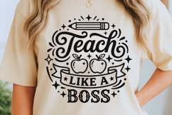 Teach Like A Boss Svg, Back To School Svg, Funny Teacher Svg Product Image 5