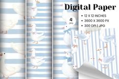 Duck Pattern Background Wallpaper Digital Paper Product Image 1