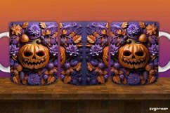 Spooky Pumpkins Halloween Mug Wrap | 11 Oz | Sublimation Product Image 5