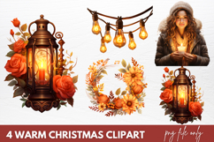 Watercolor Warm Christmas Sublimation Clipart Product Image 1