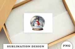Watercolor Christmas Snow Globe png Product Image 4