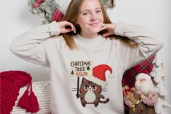 Funny cat celebrates Christmas.Stickers and Sublimation PNG. Product Image 6