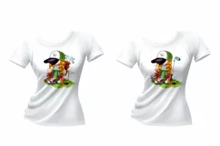 Gnome girl playing golf, gnome girl golfing, Gnome PNG Game, Product Image 3