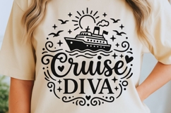 Cruise Diva Svg, Cruise Ship Svg, Girls Cruise Svg. Product Image 5