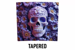 3D Skull Flowers Sublimation Tumbler Wrap | 3D Tumbler wrap Product Image 3