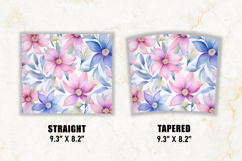 Watercolor Pastel Flower Tumbler Wrap | 20 oz tumbler wrap Product Image 2