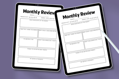 Monthly Review Planner Template Editable Canva Reflection Product Image 4