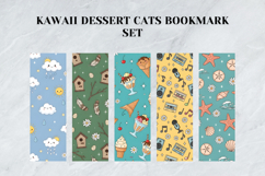 Kawaii Dessert Cats Bookmark Set,Cute Sweet Treat Kittens Product Image 4
