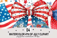 Watercolor 4th Of July Clipart png Watercolor png Product Image 1