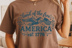 Land Of The Free USA 1776 Svg, 4th Of July Svg, Eagle Svg. Product Image 5