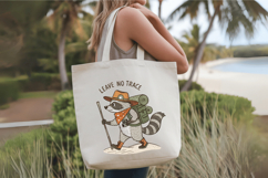 Leave no trace Funny Raccoon PNG, Hiking Png Sublimation Product Image 4
