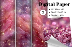 pink glitter Background Wallpaper Sparkles Digital Paper_89 Product Image 1