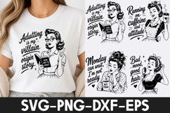 Funny Adulting SVG | Retro Funny Quotes PNG DXF EPS SVG Product Image 1