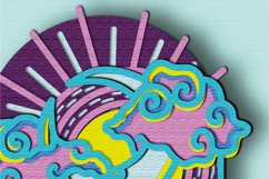 Moon 3D Multilayer SVG/ Moon 3D mandala/ Moon paper cut Product Image 4