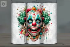 4 Creepy Clown Tumbler Wrap Sublimations, 20 oz Product Image 5