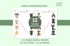 12 Animal Shadow Matching Activity Pages for Toddlers Product Image 4