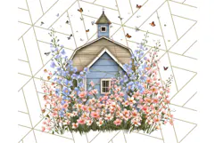 Vintage Cottagecore Barn PNG Clipart, Farmhouse Style Product Image 4