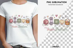 Crochet besties png design for T-shirts Product Image 4