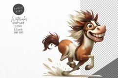 Whimsical clipart, Whimsical horse clipart, Farm animals Product Image 1