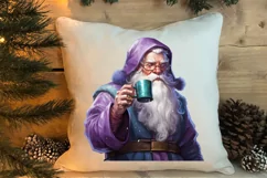 Christmas Purple Santa Claus Sublimation, Christmas PNG Product Image 4