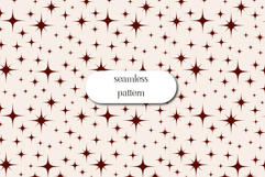 Cream and Brown Retro Starburst Seamless Pattern Product Image 1