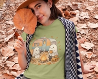 Retro Cute Ghost Halloween Png | Caravan Camper Trailer Png Product Image 3