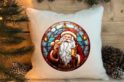 Stained Glass Painting Of Santa Clipart Sublimation Product Image 4