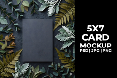 Boho 5x7 Card Mockup, Wedding Invitation Stationery PSD JPG Product Image 4
