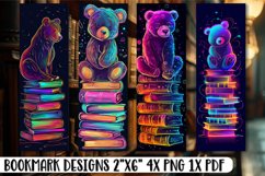 Neon Menagerie: Animal-Themed Bookmarks Product Image 1