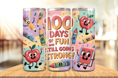 100 Days Of School Tumbler wrap, Teacher Day 20oz Tumbler Product Image 1