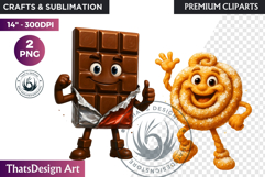 Fantasy Junk Food Characters RPG Clipart Sweets PNG Graphics Product Image 1