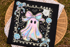 Preppy Coquette Iridescent Ghost Sublimation Design Product Image 5