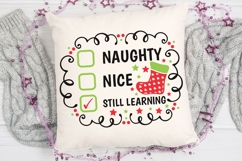 Naughty Nice Still Learning Svg, Christmas Checklist Svg. Product Image 4