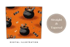 Halloween Cauldron Tumbler, Cute Halloween Tumbler Design Product Image 4