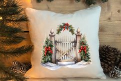 Watercolor Christmas Farm Clipart Product Image 4