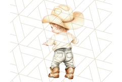 Cowboy Clipart PNG, Kid Western Country Graphic Product Image 4