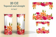 Tumbler Sublimation Design Drawn Poppies 8 PNG files Product Image 5