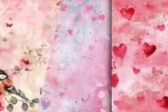 Dreamy Alcohol Ink &amp; Sparkling Hearts Digital Paper Bundle Product Image 4
