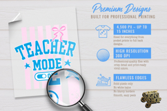 Teacher Mode Off PNG, Preppy Teacher Shirt Design Product Image 4