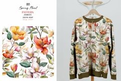 Colorful Spring Watercolor Flowers Seamless Digital Paper Product Image 4