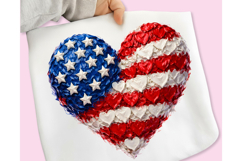 USA Flag Heart Brushstroke PNG, 4th Of July Heart PNG Product Image 6